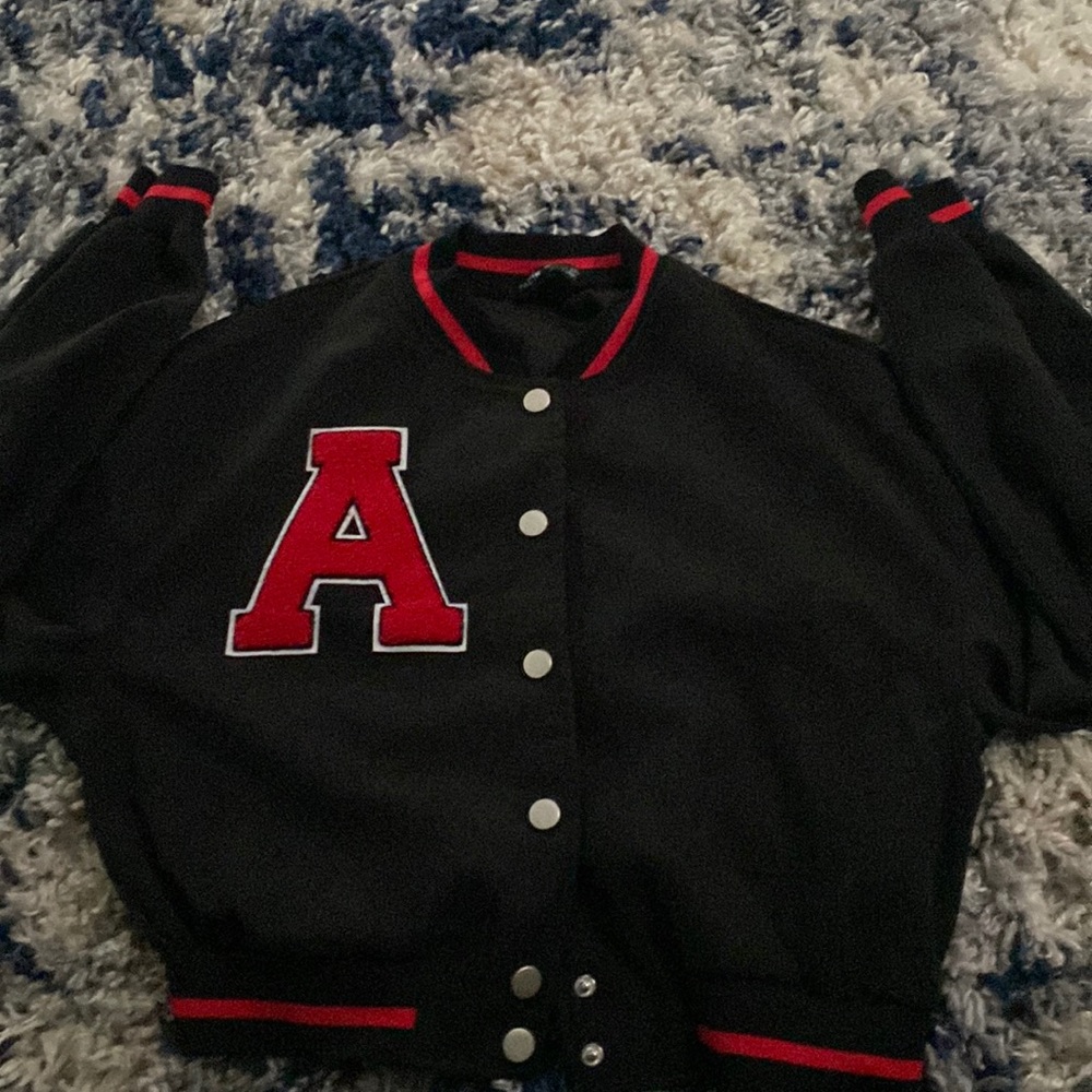 Shein cropped Letterman jacket